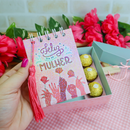 Arquivo caixa 3 doces e bloquinho dia da mulher - chuvinha de papel