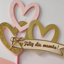Arquivo dia das mães topo de bolo coração