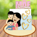 Arquivo dia das mães topo de bolo - Mãe meninos