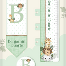 Arquivo Combo Encadernação Baby Safari Verde Alfabeto