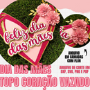 Arquivo dia das mães topo de bolo coração