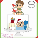 Arquivo Natal Topo de Bolo Bebezinha com Noel