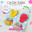 Arquivo cartão balão volta ás aulas