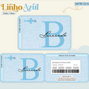 Arquivo Combo Encadernação Baby Linho Azul Alfabeto