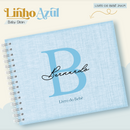Arquivo Combo Encadernação Baby Linho Azul Alfabeto