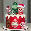 Arquivo Natal Topo de Bolo Menino e Rena Baby
