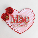 Arquivo dia das mães topo de bolo - Mãe amo você