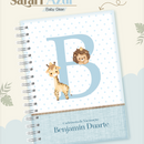 Arquivo Combo Encadernação Baby Safari Azul Alfabeto