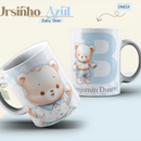 Arquivo Combo Encadernação Baby Ursinho Azul Alfabeto