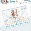 Arquivo Combo Encadernação Baby Ursinho Aviador Alfabeto