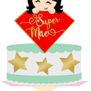 Arquivo dia das mães topo de bolo super mãe