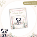 Arquivo Encadernação Baby Panda Linho Rosa Alfabeto - PAMELLA