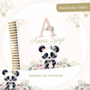 Arquivo Encadernação Baby Panda Linho Rosa Alfabeto - PAMELLA
