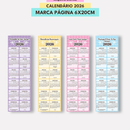 Arquivo Calendário Marca Páginas 6x20cm 2026