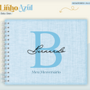 Arquivo Combo Encadernação Baby Linho Azul Alfabeto