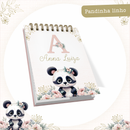 Arquivo Encadernação Baby Panda Linho Rosa Alfabeto - PAMELLA
