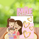 Arquivo dia das mães topo de bolo - Mamãe e meninas