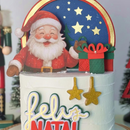Arquivo Natal Topo de Bolo Papai Noel Aquarela