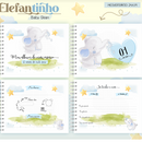 Arquivo Combo Encadernação Baby Elefantinho Azul