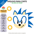 Arquiov topo de bolo Sonic