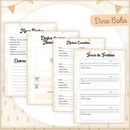Arquivo Encadernação Baby Dino Boho