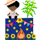 Arquivo Festa Junina Topo de Bolo Menina Negra - Bruna Personalizados