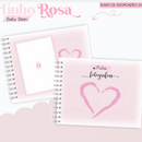 Arquivo Combo Encadernação Baby Linho Alfabeto Rosa