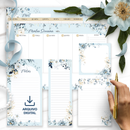 ARQUIVO KIT DESK PLANNERS E BLOQUINHOS COLEÇÃO FLORAL AZUL – BICHO PAPEL