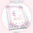 Arquivo Kit Encadernação Floral Alfabeto