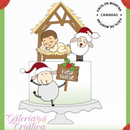 Arquivo Natal Topo de Bolo Cristão Presépio