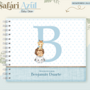 Arquivo Combo Encadernação Baby Safari Azul Alfabeto