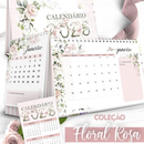 Arquivo Coleção Floral Rosa Calendário 2026