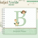 Arquivo Combo Encadernação Baby Safari Verde Alfabeto
