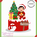 Arquivo Natal Topo de Bolo Menino Noel