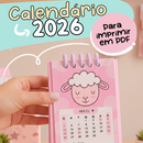 Arquivo Calendário 2026 Bichinhos Estilosos Kawaii
