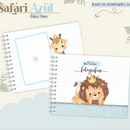 Arquivo Combo Encadernação Baby Safari Azul Alfabeto