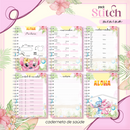 Arquivo Kit Encadernação Stitch e Angel
