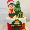 Arquivo Natal Topo de Bolo Menina Sentada