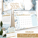 Arquivo Coleção Floral Azul Calendário 2026