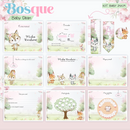 Arquivo Combo Encadernação Baby Bosque Aquarela