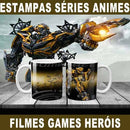 Estampas Canecas Séries Animes Games Heróis Sublimação Filme