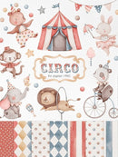 Kit Digital Circo Aquarelado