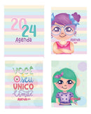 Arquivo Para Encadernação Agenda Feminina Com E Sem Horário
