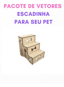 Pacote De Vetor Corte Laser Cnc Router Escadinha Pet