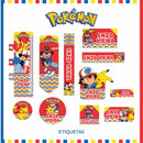 Arquivo Etiqueta Escolar Pokemon 2 Studio Pdf Png Dxf