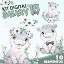Kit Digital África Safari Aquarela 15