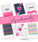 Combo Encadernação Agendas Miolos Agendamentos Livro Caixa