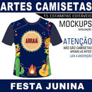 Pacote Artes Camisetas Sublimação Total Festa Junina Mockups