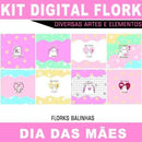 Kit Digital Artes Estampas Dia Das Mães Flork Mockups