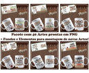 Pacote Com 40 Artes Para Canecas Pascoa Flork + Mockups